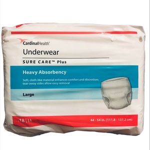 CARDINAL HEALTH Underwear Heavy Absorbency - 18Pc Heavy Absorbent (LARGE)
